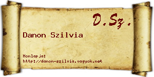Danon Szilvia névjegykártya