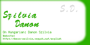 szilvia danon business card